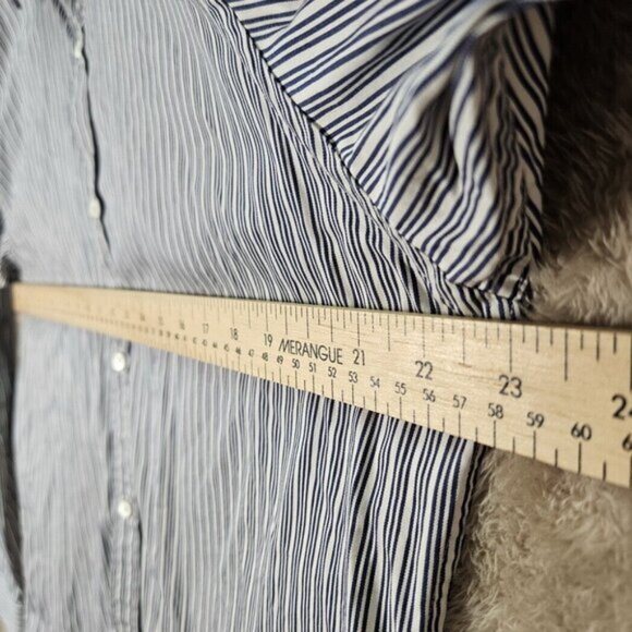 Ted Baker Archive Dress Shirt Blue White Striped Long Sleeve Men's Size 16.5 - Picture 4 of 10